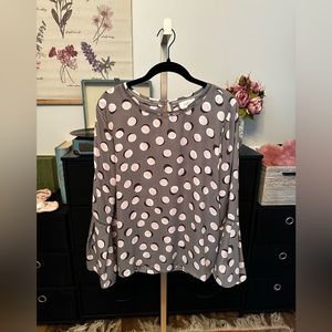 LOFT long sleeve polka dot blouse. Size M. Perfect condition.